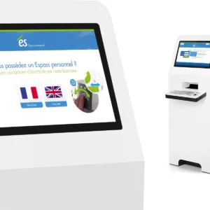 Mise en situation de la borne tactile pour ES Energies