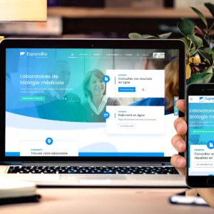 Mise en situation du site internet Espace Bio
