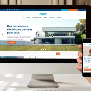 Mise en situation du site internet Hager.fr