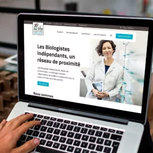 Mise en situation du site internet Les Biologistes Indépendants