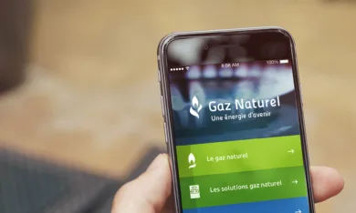 Mise en situation de l'app RGDS Gaz naturel