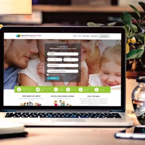 Mise en situation du site internet Garde d'enfants pour tous