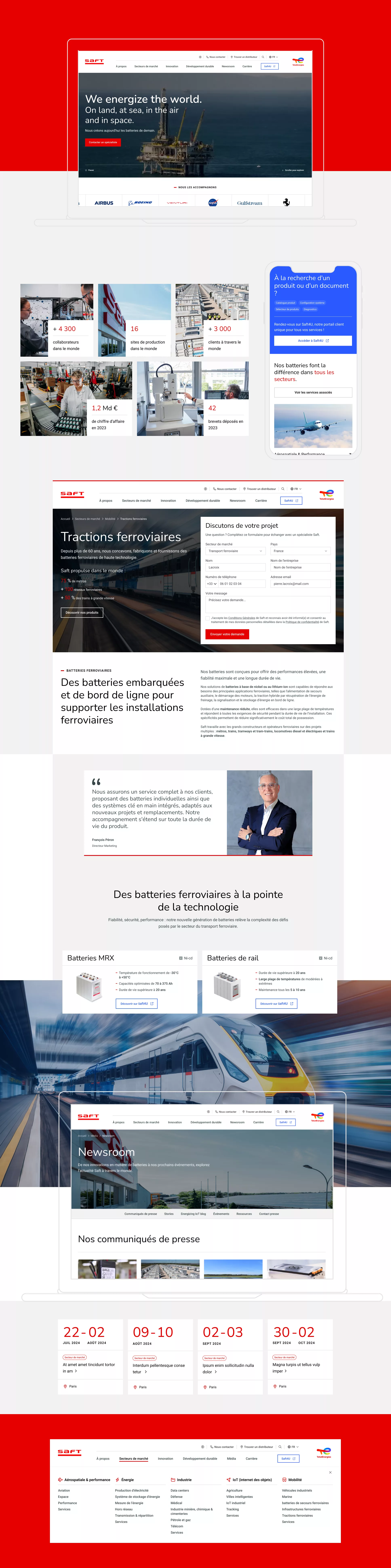 Visuels de la réalisation Saft