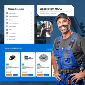 Plateforme e-commerce B2B 4Roll Soprofen par Adeliom - Espace client portail commande industrie BTP