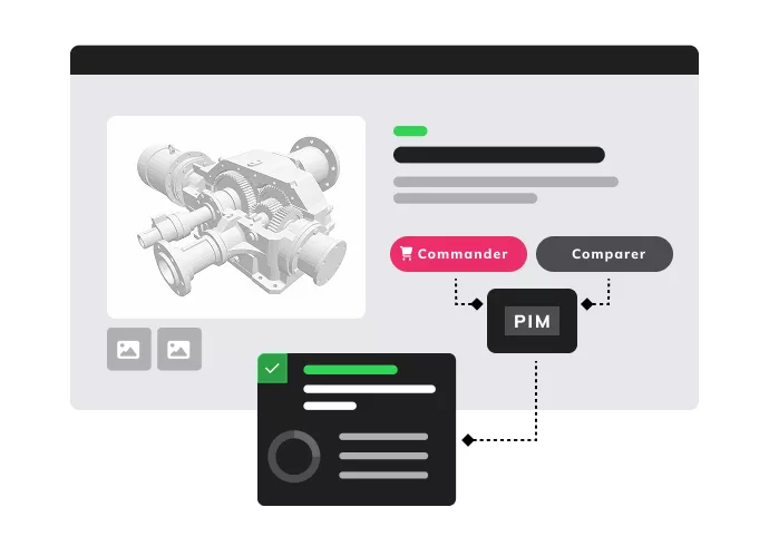 Site produit catalogue B2B portail commande - Solution PIM e-commerce industrie agence Adeliom